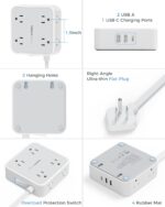 TESSAN Power Strip Surge Protector 10 Ft Cord - Image 2