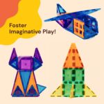 PLAYVIBE 60 PCS 3D Magnetic Blocks Tiles - Image 2