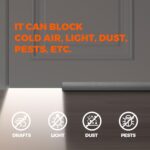 Holikme Door Draft Stopper Door Sweep Weather Stripping Noise Blocker - Image 2