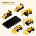 TOY Life 28 PCS Construction Toys Construction Cake Topper, Small Construction Vehicles, Sandbox Toys for Boys - Image 2