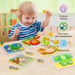 Toy Life Toddler Puzzles 8 Piece Wooden Puzzles for Toddlers 1-3, Puzzle 2 Year Old - Image 6