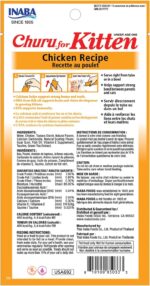 INABA Churu for Kittens, Grain-Free Creamy, Purée Lickable Cat Treats, 0.5 Ounces Each, 24 Tubes - Image 4