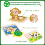 Toy Life Toddler Puzzles 8 Piece Wooden Puzzles for Toddlers 1-3, Puzzle 2 Year Old - Image 7