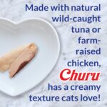 INABA Churu Cat Treats, Grain-Free, Lickable, Squeezable Creamy Purée Cat Treat/Topper with Vitamin E & Taurine, 50 Tubes - Image 3