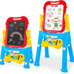 STEAM Life Easel for Kids Art Easel for Toddler Easel - 4in1 Double-Sided Large Magnetic Board
