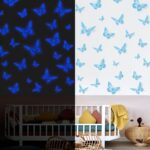 SAOROPEB Glow in The Dark 3D Butterfly 24 Pcs 3 Sizes, Luminous Butterfly Stickers for Ceiling or Wall