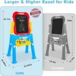 STEAM Life Easel for Kids Art Easel for Toddler Easel - 4in1 Double-Sided Large Magnetic Board - Image 8