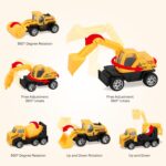 TOY Life 28 PCS Construction Toys Construction Cake Topper, Small Construction Vehicles, Sandbox Toys for Boys - Image 6