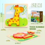 Toy Life Toddler Puzzles 8 Piece Wooden Puzzles for Toddlers 1-3, Puzzle 2 Year Old - Image 5