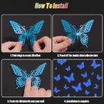 SAOROPEB Glow in The Dark 3D Butterfly 24 Pcs 3 Sizes, Luminous Butterfly Stickers for Ceiling or Wall - Image 6