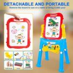 STEAM Life Easel for Kids Art Easel for Toddler Easel - 4in1 Double-Sided Large Magnetic Board - Image 9