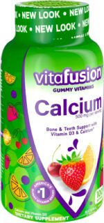 vitafusion Chewable Calcium Gummy Vitamins for Bone and Teeth Support, Fruit and Cream Flavored, 50 Day Supply, 100 Count - Image 10