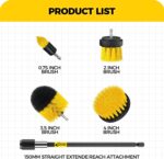 Holikme 5Pack Drill Brush Power Scrubber Cleaning Brush Extended Long Attachment Set - Image 4
