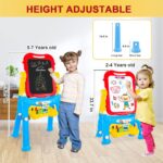 STEAM Life Easel for Kids Art Easel for Toddler Easel - 4in1 Double-Sided Large Magnetic Board - Image 6