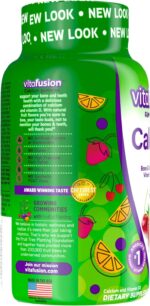 vitafusion Chewable Calcium Gummy Vitamins for Bone and Teeth Support, Fruit and Cream Flavored, 50 Day Supply, 100 Count - Image 7