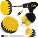 Holikme 5Pack Drill Brush Power Scrubber Cleaning Brush Extended Long Attachment Set
