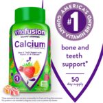 vitafusion Chewable Calcium Gummy Vitamins for Bone and Teeth Support, Fruit and Cream Flavored, 50 Day Supply, 100 Count - Image 5