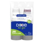 Dixie To Go Medium Paper Coffee Cups With Lids, 12 Oz, 26 Count